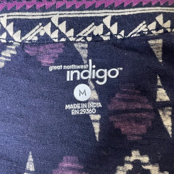 GNW Indigo M medallion print top blue purple - Picture 7 of 8